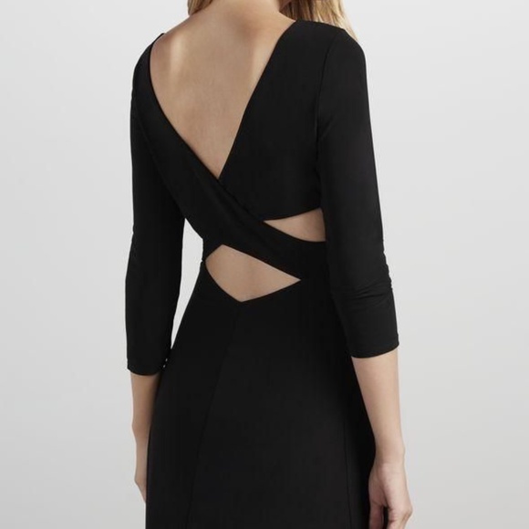 Elegant Cross Back Dress in Jewel Blue - Picture 5 of 14